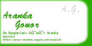 aranka gomor business card